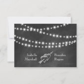 Blackboard Twinkle Lights RSVP Kaartje (Voorkant)