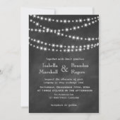 Blackboard Twinkle Lights Wedding Uitnodiging 2 (Voorkant)