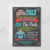 Blackboard Ugly sweater kerstparty nodigt uit Kaart (Voorkant)