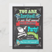 Blackboard Ugly sweater kerstparty nodigt uit Kaart (Voorkant)