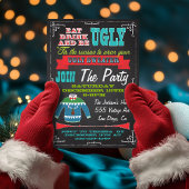 Blackboard Ugly sweater kerstparty nodigt uit Kaart