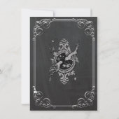 Blackboard vintage bruiloft uitnodigingen (Achterkant)