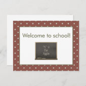 Blackboard Welkom bij School Briefkaart (Voorkant / Achterkant)