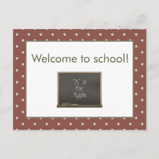Blackboard Welkom bij School Briefkaart