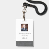 Blackboard werknemer ID-badge met barcode Badge (Voorzijde met lanyard)
