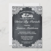 Blackboard & White Lace Afstuderen Drive by Parade Kaart (Voorkant)