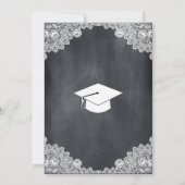 Blackboard & White Lace Afstuderen Drive by Parade Kaart (Achterkant)