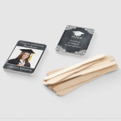 Blackboard & White Lace Afstuderen Foto hand Fan Handwaaier (Niet-gemonteerd)