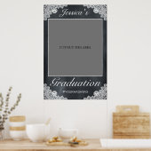 Blackboard White Lace Afstuderen Photo Prop Lijst Poster (Keuken)