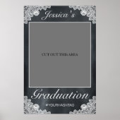 Blackboard White Lace Afstuderen Photo Prop Lijst Poster (Voorkant)