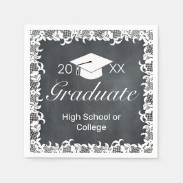 Blackboard & White Pet Pet Party Afstuderen Servet