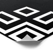 Blackboard Wirl White Border Wedparty Sign Poster (Hoek)