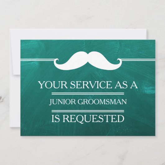 Blackboard Your Service als Groomsman-aanvraag Kaart (Voorkant)