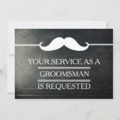 Blackboard Your Service als Groomsman-aanvraag Kaart (Voorkant)