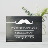 Blackboard Your Service als Groomsman-aanvraag Kaart (Staand voorkant)