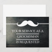 Blackboard Your Service als Groomsman-aanvraag Kaart (Voorkant / Achterkant)