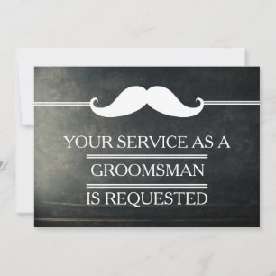 Blackboard Your Service als Groomsman-aanvraag Kaart