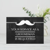 Blackboard Your Service als Groomsman-aanvraag Kaart (Staand voorkant)