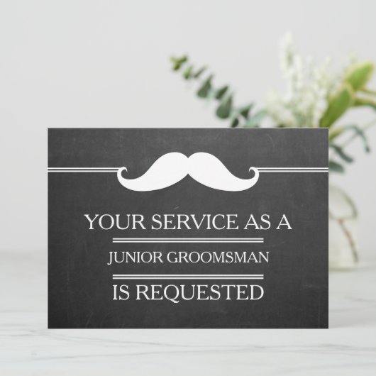 Blackboard Your Service as a Groomsman Request Inv Kaart (Staand voorkant)
