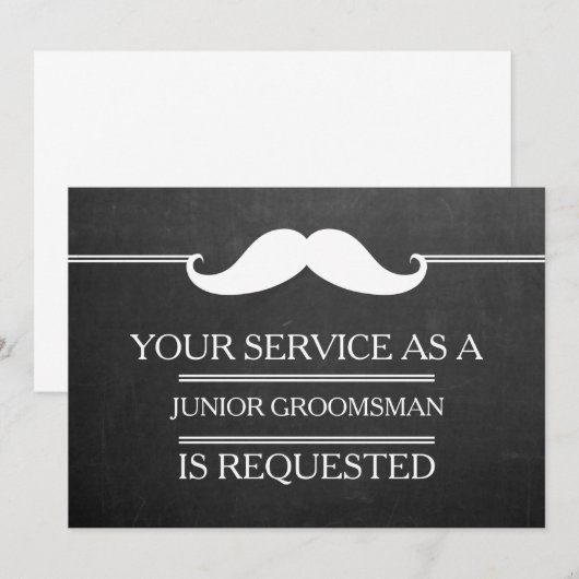 Blackboard Your Service as a Groomsman Request Inv Kaart (Voorkant / Achterkant)