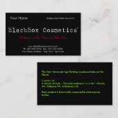 BlackBox Cosmetics, Independent Sales Associ... Visitekaartje (Voorkant / Achterkant)