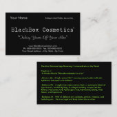 BlackBox Cosmetics, Independent Sales Associ... Visitekaartje (Voorkant / Achterkant)