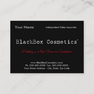 BlackBox Cosmetics, Independent Sales Associ... Visitekaartje