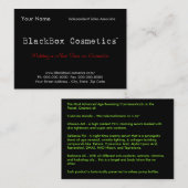 BlackBox Cosmetics, Independent Sales Associ... Visitekaartje (Voorkant / Achterkant)