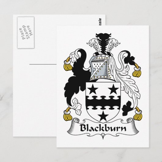 Blackburn Family Crest Briefkaart (Voorkant / Achterkant)