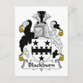 Blackburn Family Crest Briefkaart (Voorkant)