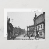 Blackburn Road, Accrington, Lancashire 1940's Briefkaart (Voorkant / Achterkant)