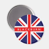 Blackburn UK vlag Magneet (Voorkant / Achterkant)