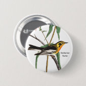 Blackburnian Warbler, Audubon, Wildlife Birder, Ronde Button 5,7 Cm (Voorkant /achterkant)