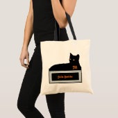BlackCat / gepersonaliseerd Tote Bag (Voorkant (product))