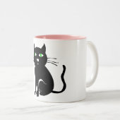 BlackCat-Mok Tweekleurige Koffiemok (Voorkant rechts)