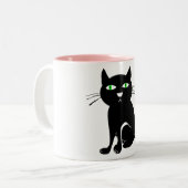 BlackCat-Mok Tweekleurige Koffiemok (Voorkant links)