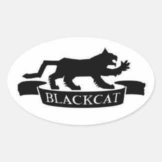 "Blackcat"-Stickers Ovale Sticker