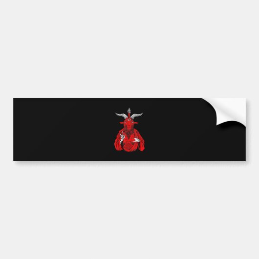 Blackcraft Antichrist Goat Satan Baphomet Bumpersticker (Voorkant)