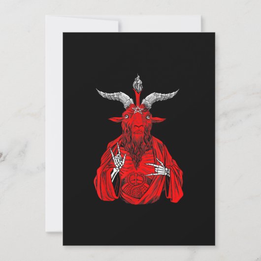 Blackcraft Antichrist Goat Satan Baphomet Feestdagenkaart (Voorkant)