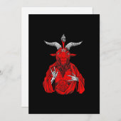 Blackcraft Antichrist Goat Satan Baphomet Feestdagenkaart (Voorkant / Achterkant)