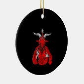 Blackcraft Antichrist Goat Satan Baphomet Keramisch Ornament (Rechts)