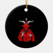 Blackcraft Antichrist Goat Satan Baphomet Keramisch Ornament (Voorkant)