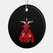 Blackcraft Antichrist Goat Satan Baphomet Keramisch Ornament (Links)