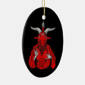 Blackcraft Antichrist Goat Satan Baphomet Keramisch Ornament (Rechts)