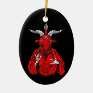Blackcraft Antichrist Goat Satan Baphomet Keramisch Ornament