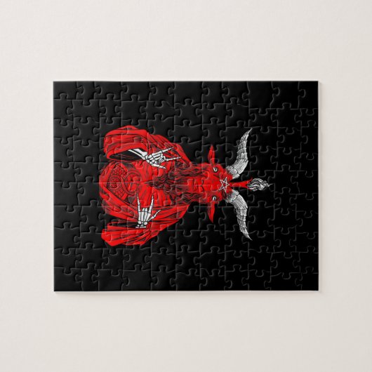 Blackcraft Antichrist Goat Satan Baphomet Legpuzzel (Horizontaal)