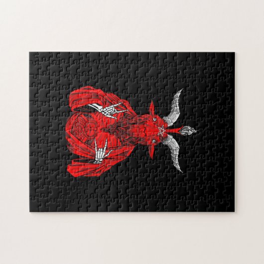 Blackcraft Antichrist Goat Satan Baphomet Legpuzzel (Horizontaal)