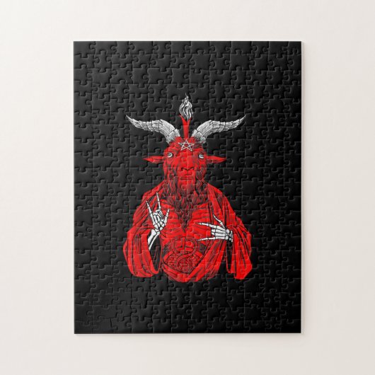 Blackcraft Antichrist Goat Satan Baphomet Legpuzzel (Verticaal)