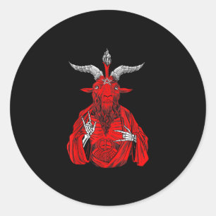 Blackcraft Antichrist Goat Satan Baphomet Ronde Sticker