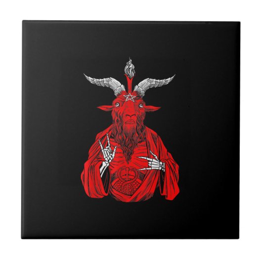Blackcraft Antichrist Goat Satan Baphomet Tegeltje (Voorkant)